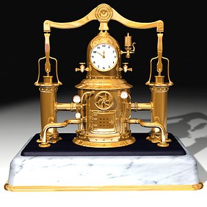Steam-powered Clock