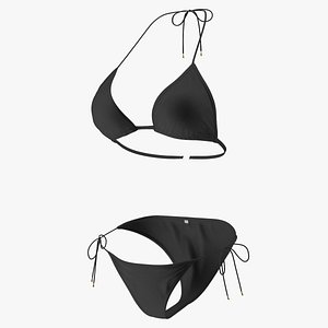 Black Triangle Bikini model