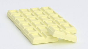 chocolate bar white 3D model