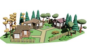 Low Poly Village 3D model