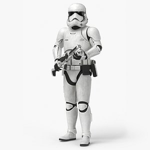 Star Wars First Order Stormtrooper Dirty Rigged for Cinema 4D