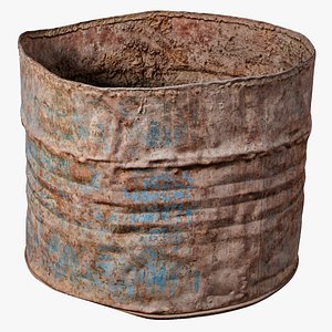 Scanned Rusty Metal Barrel 3D model