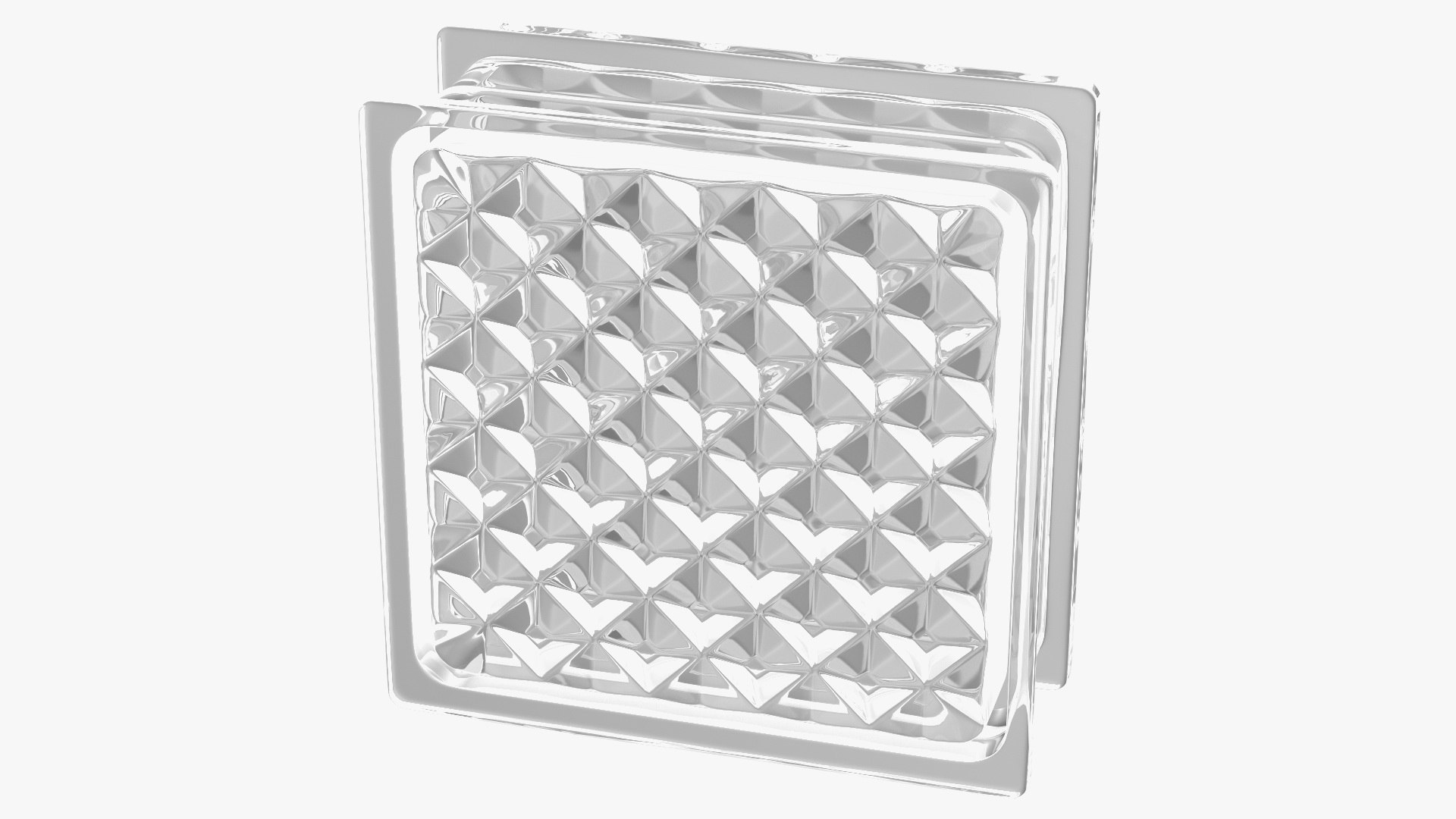 3D Clear Glass Block Diamond Pattern model TurboSquid 1830851