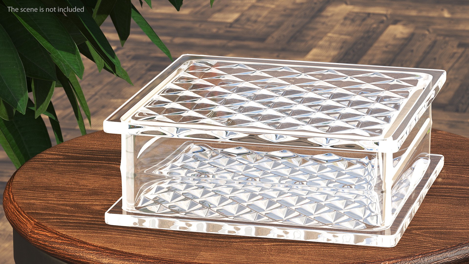 3D Clear Glass Block Diamond Pattern Model TurboSquid 1830851
