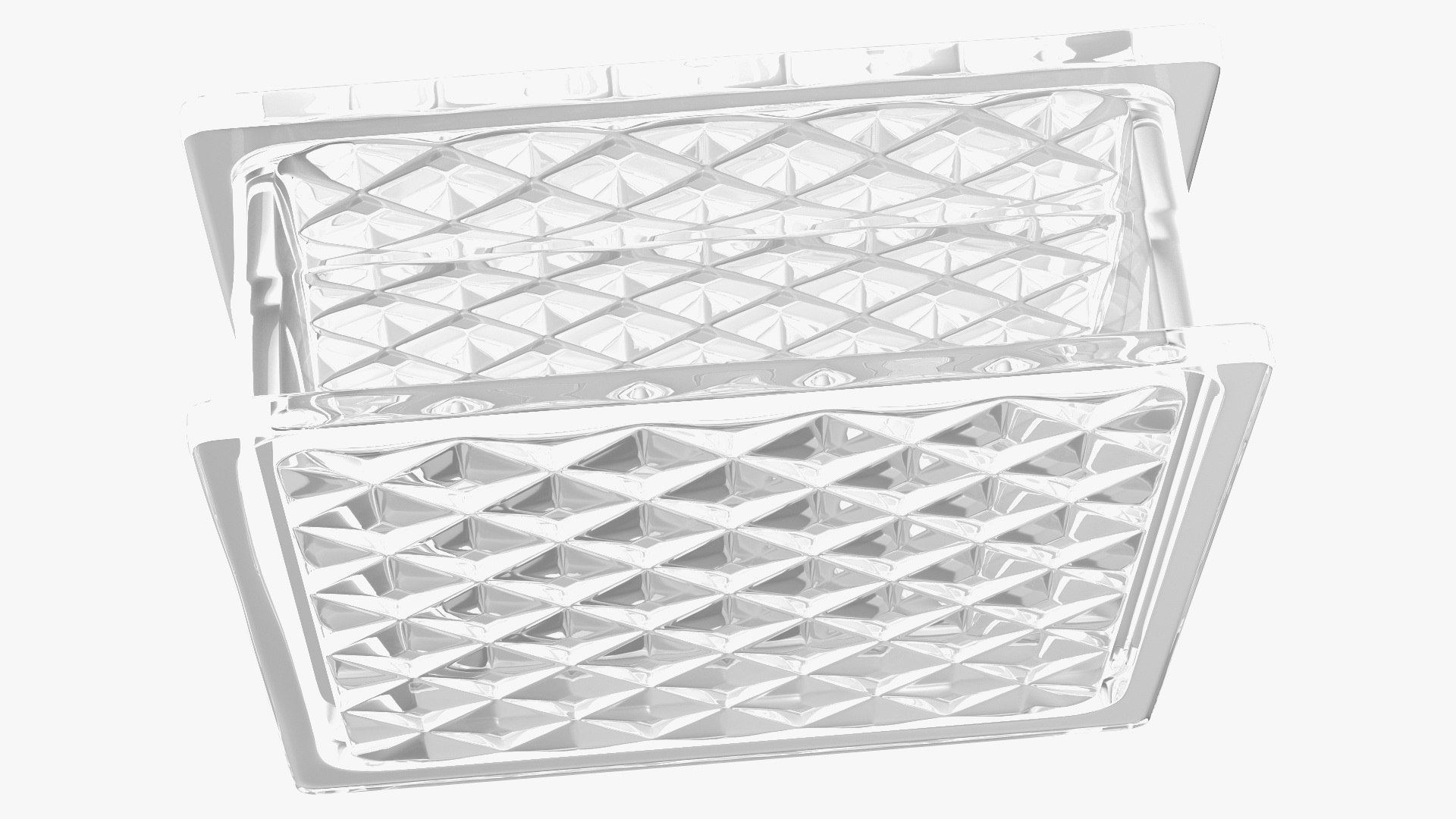 3D Clear Glass Block Diamond Pattern model TurboSquid 1830851