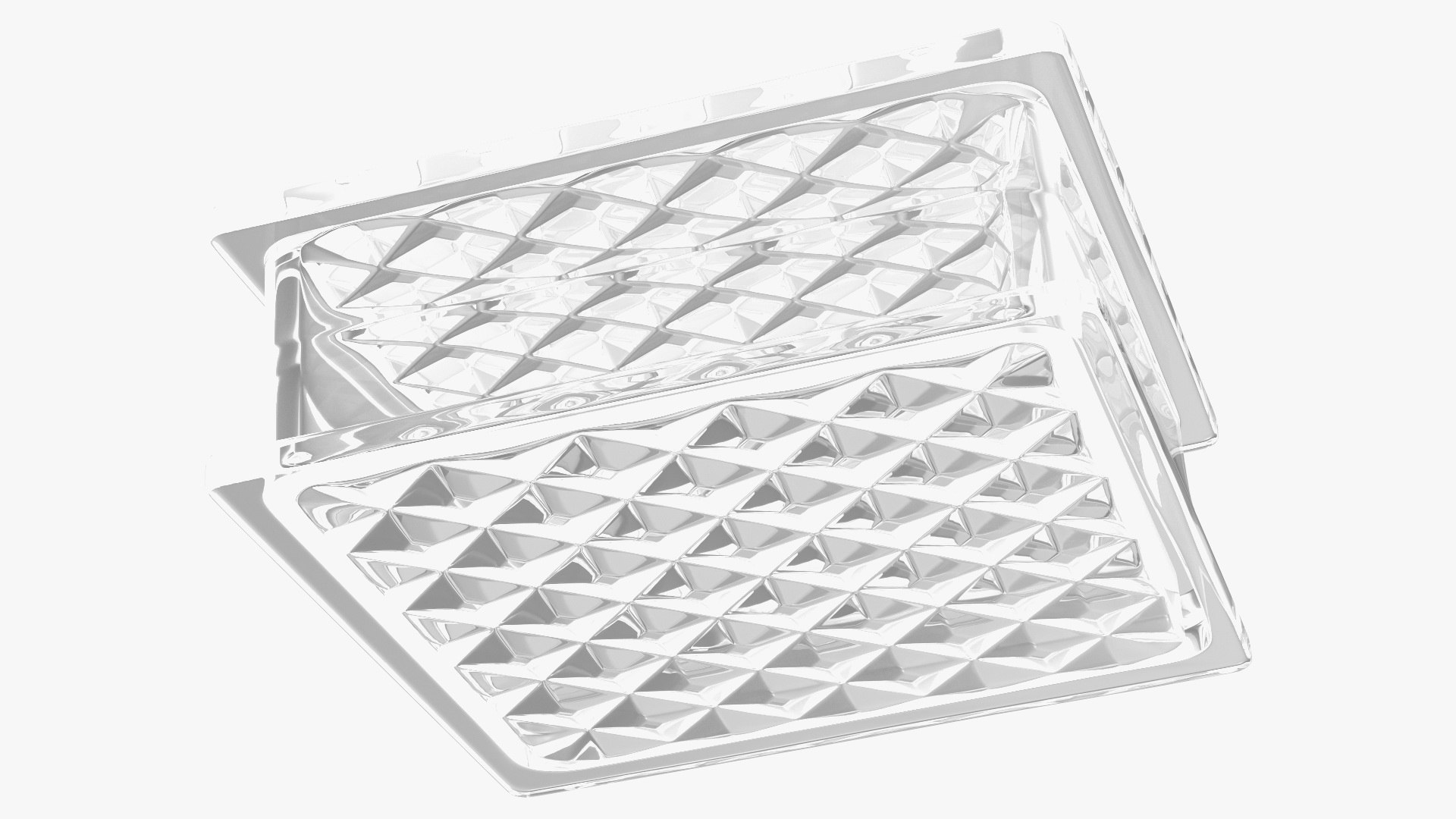 3D Clear Glass Block Diamond Pattern model TurboSquid 1830851