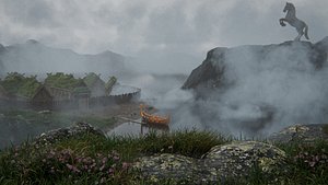 3D Viking Village 3D Scene model