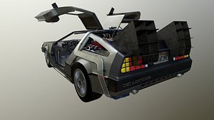 3d delorean car model