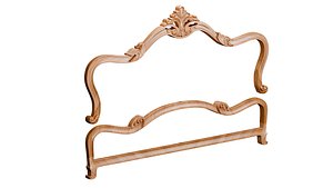 Neoclassic bed decoration 3D model