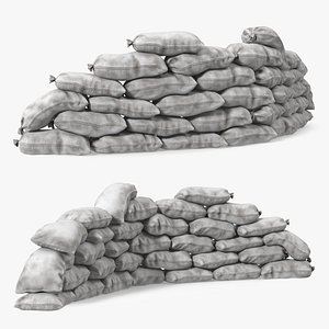 Semicircle Polypropylene Sandbag Barricade Dirty