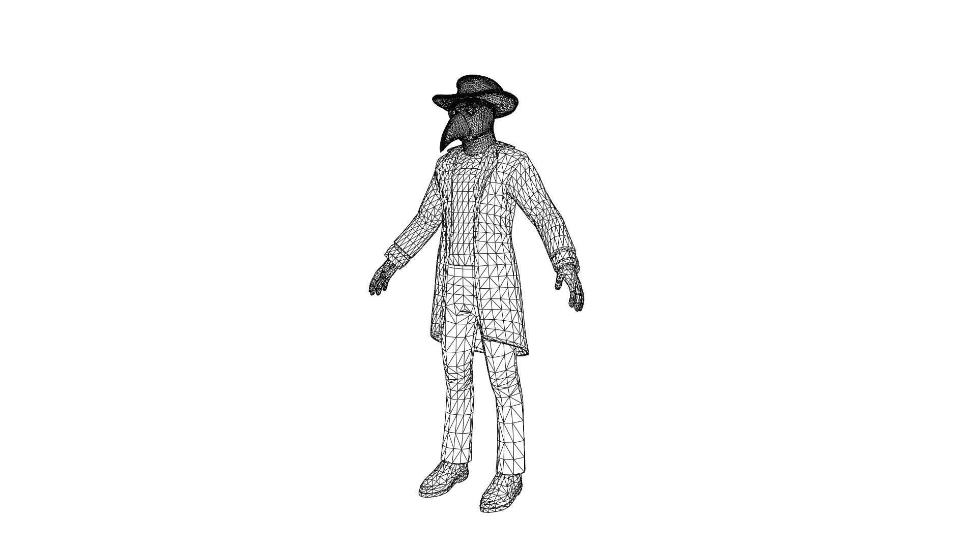 black plague doctor - Pestarzt model https://p.turbosquid.com/ts-thumb/Ob/RgxnZt/7P/wire1/png/1722112218/1920x1080/fit_q87/7d7fef73cfe2fc8fa2443ef641c4181a8216e6a3/wire1.jpg