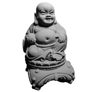 3D Lava Stone Buddha Statue