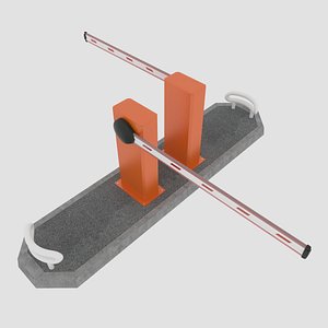 3d model road barrier