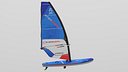 Windsurfing Board With Sail 01