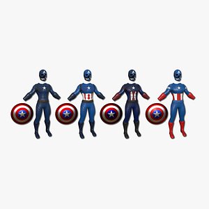 3D Captain-Marvel Models