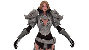 3D Knight With Dark Girl Female