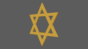 3D Jewish sign model