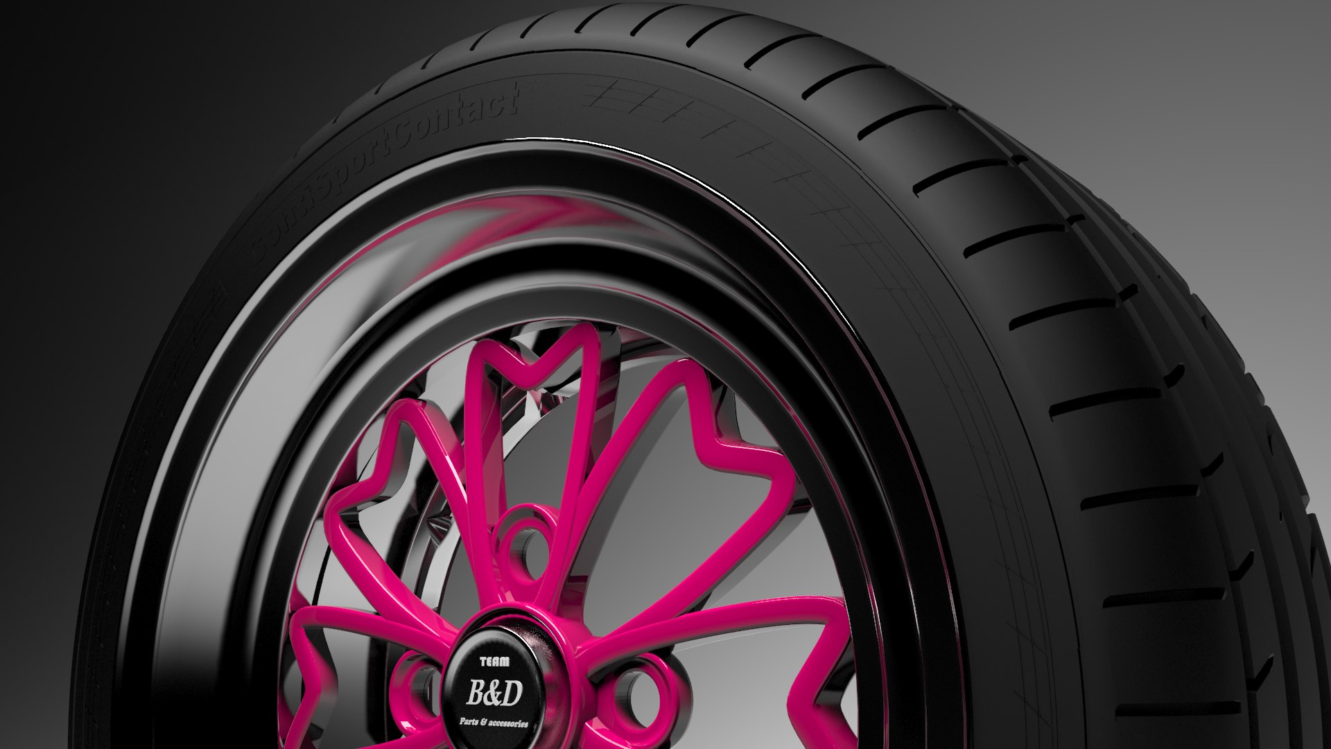 3d model old school wheel