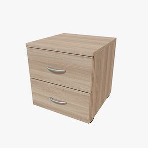 free 3ds model veneered nightstand