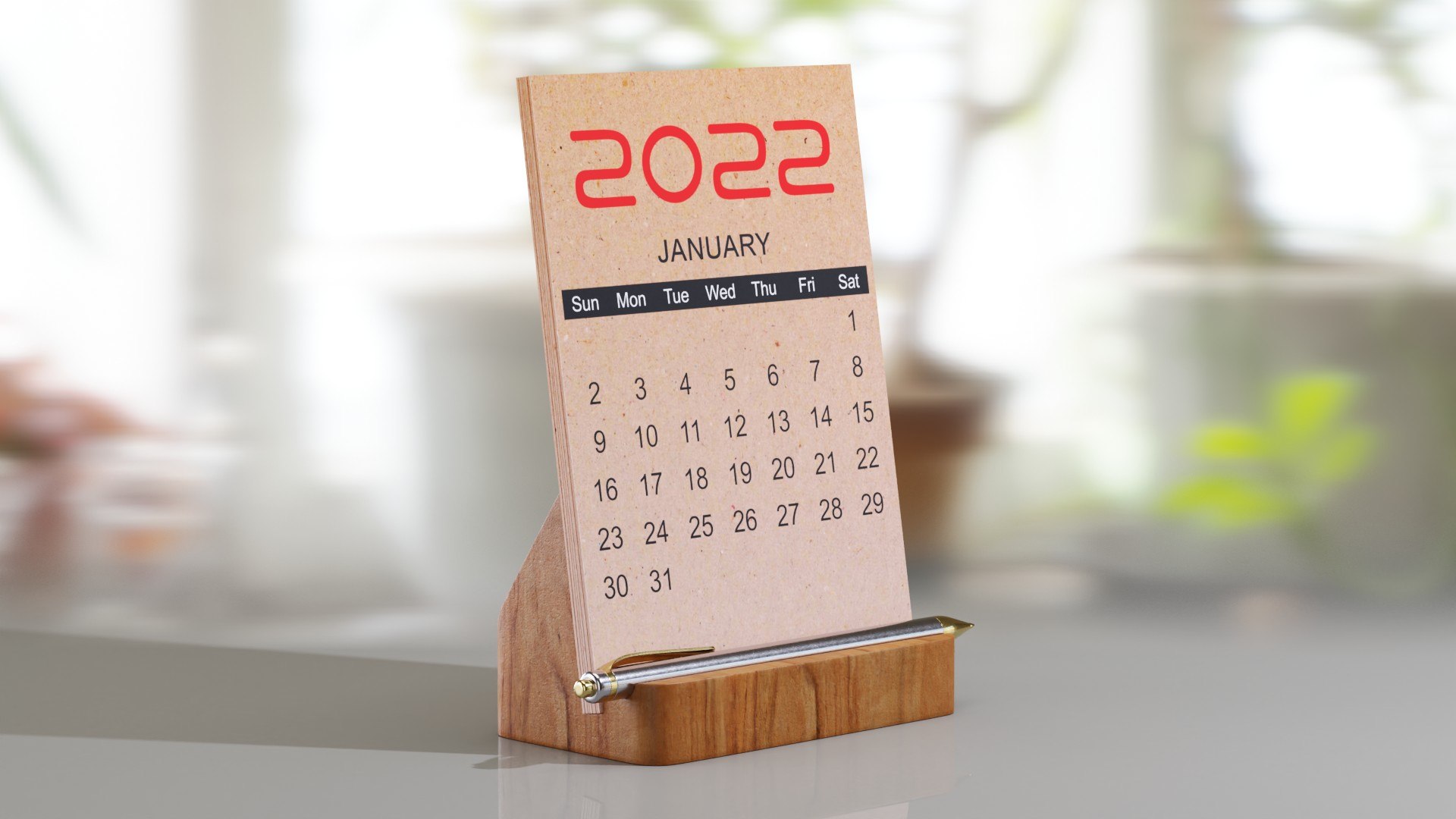 3D Desk Calendar 03 TurboSquid 1847982