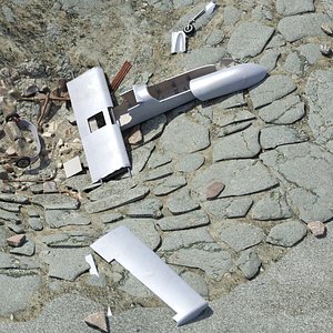 Crashed Drone in Cracked Ground