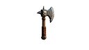 Stylized Skeleton Weapon - Crypt Iron Axe low-poly 3d model