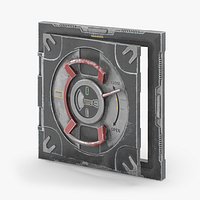 Circular Airlock Hatch With Lock Indicator Grey
