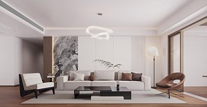 3D Modern living room