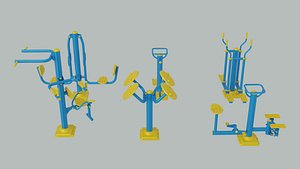 3D Outdoor Fitness Collection model