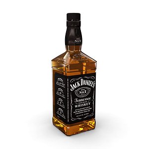 jack daniels 70cl bottle 3D model
