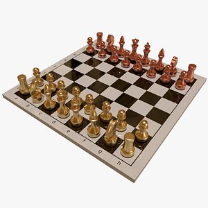chess set 3d obj