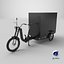 Modelo 3D de triciclo elétrico para entregas de carga