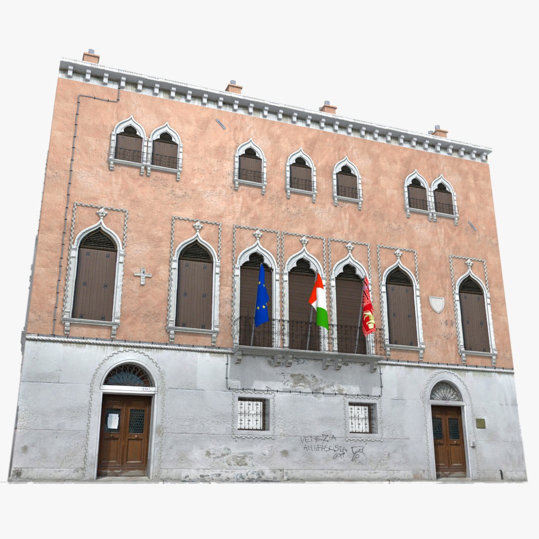 3d Model Real-time Venice Houses Old