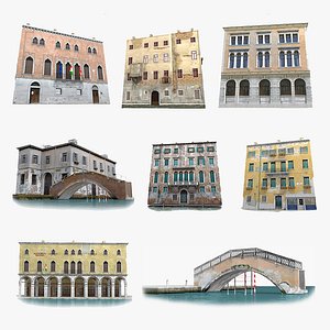 Realistic Venice Real-Time Old Buildings Collection