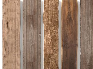 Varied Reclaimed Wood Planks Collection 3D Model