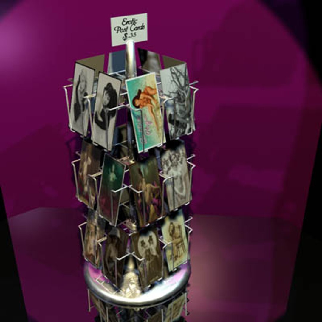 post card rack 01 3d model