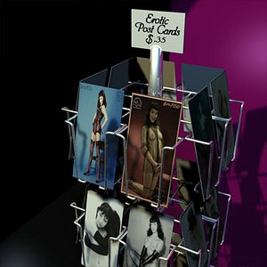 post card rack 01 3d model