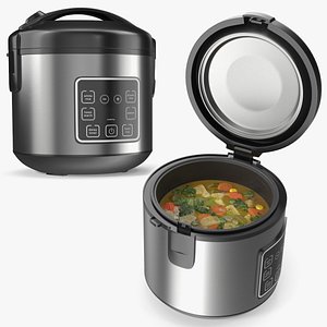 Kitchen Cooker With Hot Veggie Broth