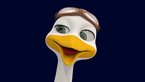 Asset - Cartoons - Character - Animals - Rig - Stork