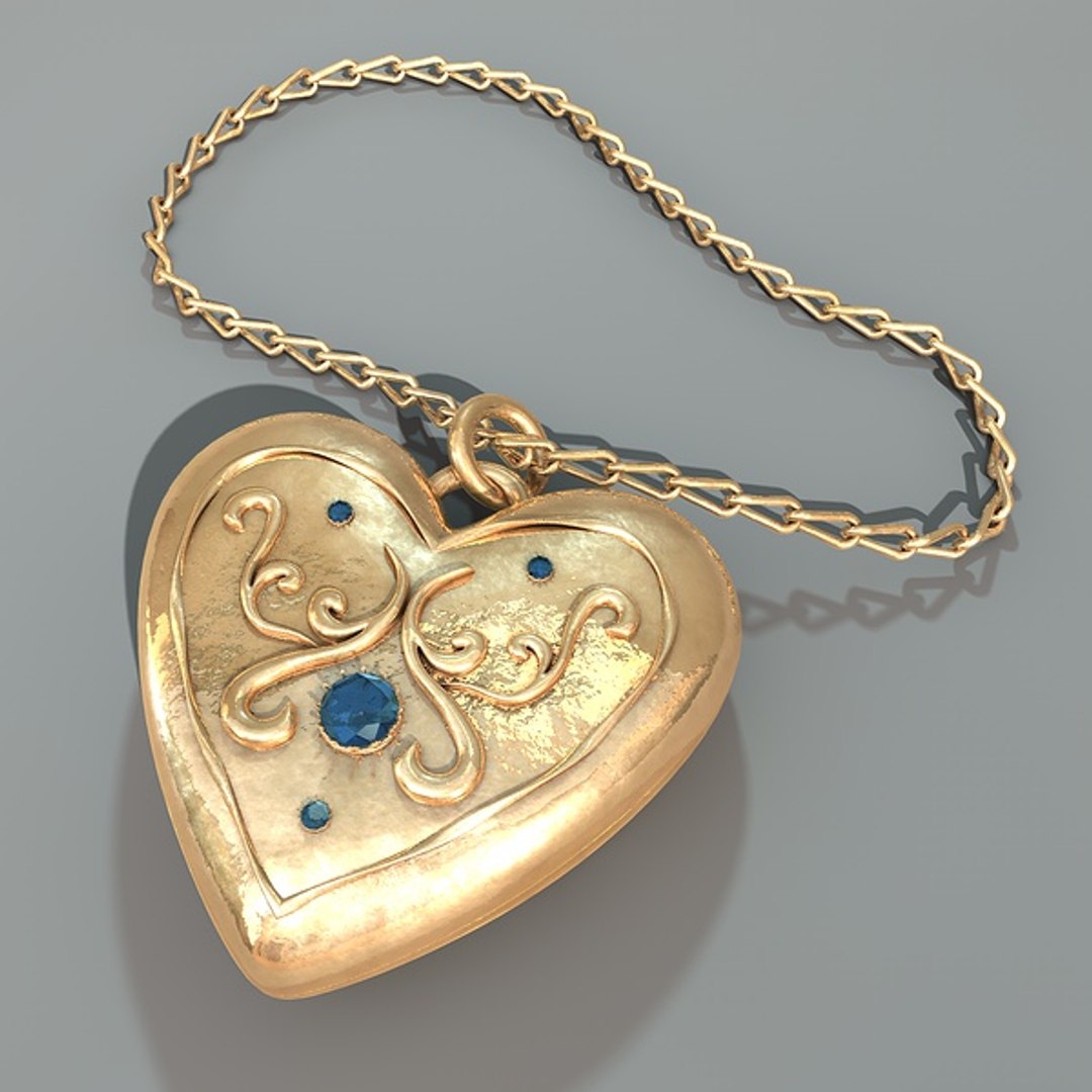heart amulet 3d model