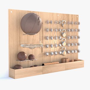 Paragon Studio Luxury Gym Equipment Wall Storage Unit - 3 Panel