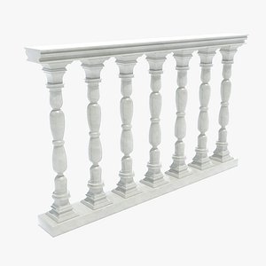 3D Classical balustrade