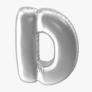 foil balloon letter d 3D model