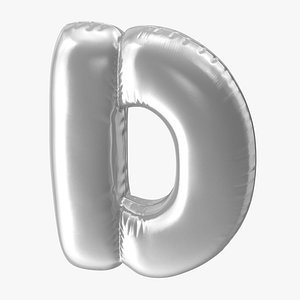 Foil Balloon Letter D Silver