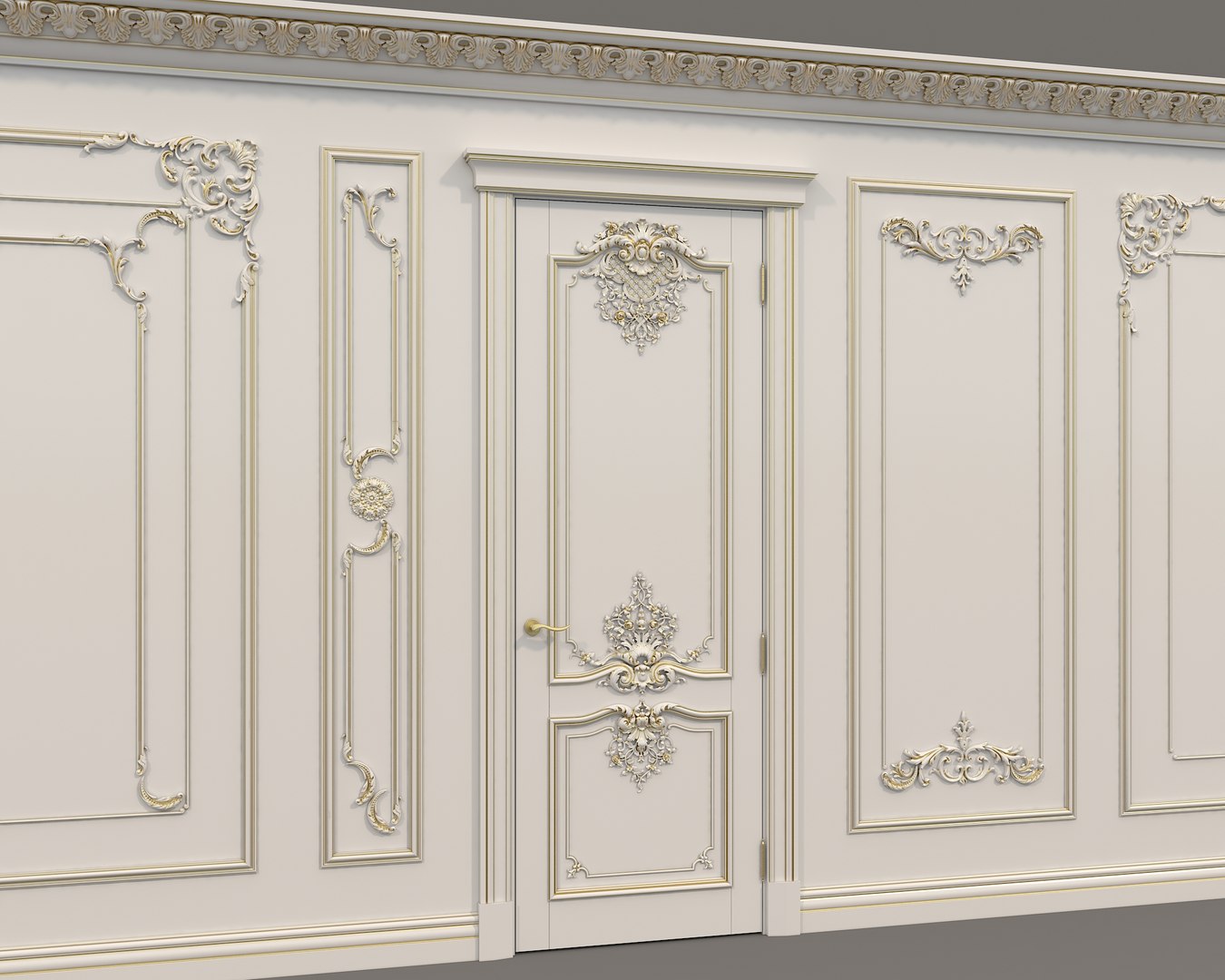 Classic Interior Wall Decoration 19 3D model - TurboSquid 2115149