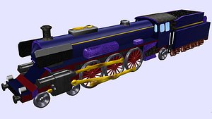 steam locomotive 18 3 3D model