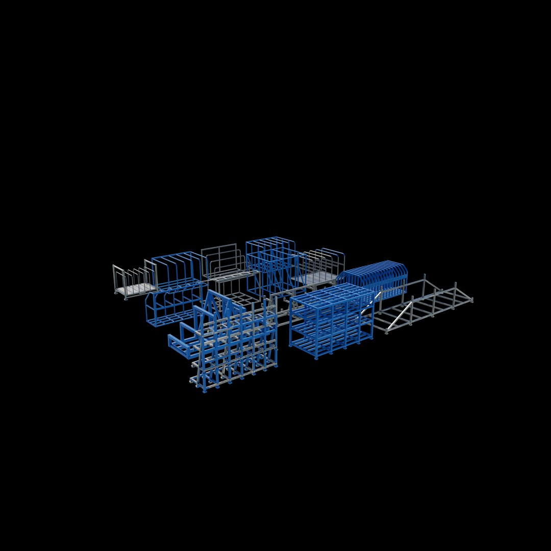 Sheet Rack Set 3D Model 3D Model - TurboSquid 2643551