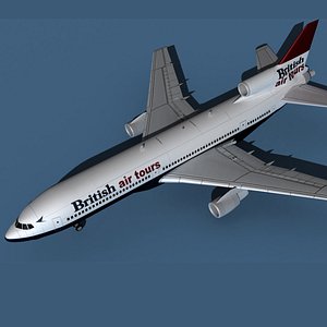 3D Lockheed L-1011-50 British Air Tours model