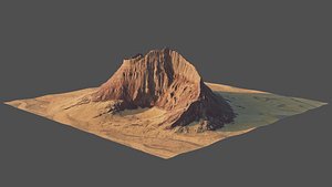 3D 8K Desert Cliff Landscape 1 model