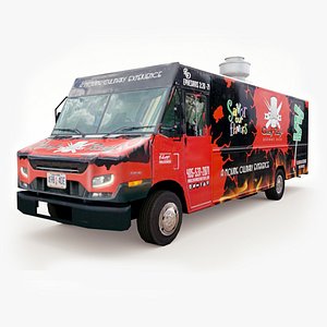 3D model Dongfeng KR street Food Truck 26 feet